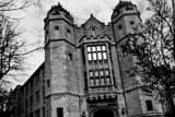 Horizontal Jones Hall on Youngstown State University Campus black and white Photos