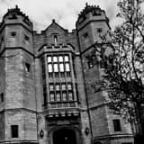 Square Jones Hall on Youngstown State University Campus black and white Photos