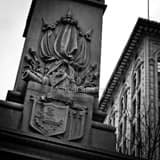 Square A War Memorial in Downtown Youngstown black and white Photos