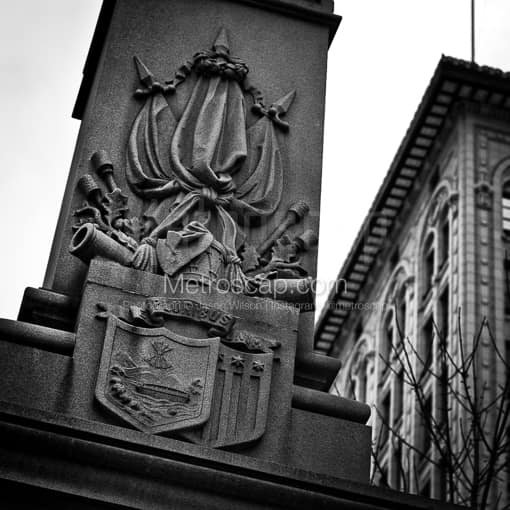 A War Memorial in Downtown Youngstown -- Youngstown Black and White Photos
