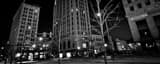 Panoramic Youngstown Federal Plaza at Night black and white Photos