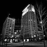 Square Youngstown Federal Plaza at Night black and white Photos