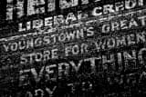 Horizontal Youngstown Liberal Credit black and white Photos