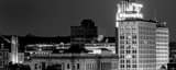 Panoramic The Youngstown Skyline at Night black and white Photos