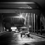 Square The Youngstown Spring Commons Bridge black and white Photos
