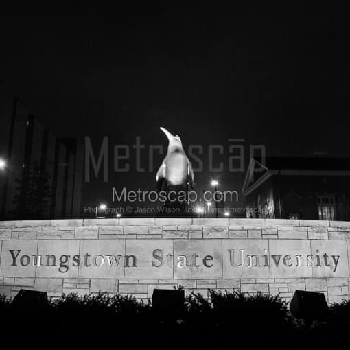 The Youngstown State Sign -- Youngstown Black and White Photos