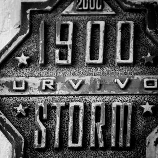 The 1900 Galveston Storm Survivor Marker -- Galveston Black and White Wall Art