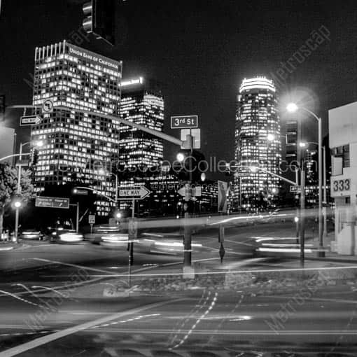 Third and Fourth at Beaudry in Downtown LA -- Los Angeles Black and White Wall Art