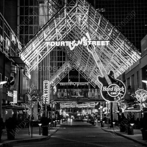 Fourth Street in Downtown Louisville -- Louisville Black and White Wall Art