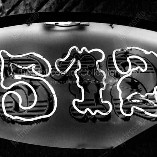 The 512 Sign on Sixth -- Austin Black and White Wall Art