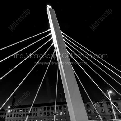 A Spire of the Sixth Street Bridge -- Milwaukee Black and White Wall Art