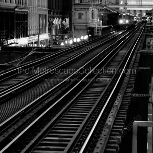 L Rails -- Chicago Black and White Wall Art