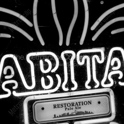 Abita Neon Sign -- New Orleans Black and White Wall Art