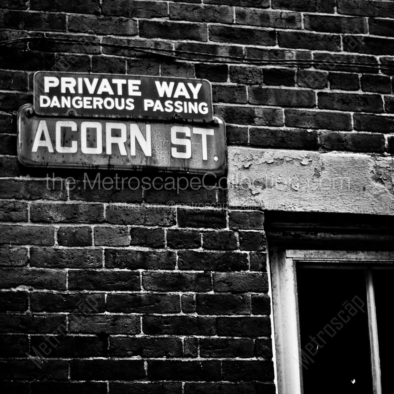 Acorn Street Private Way Sign Wall Art square crop
