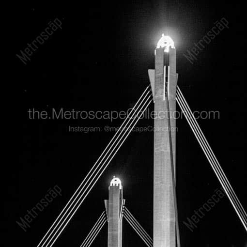 The Alamodome Spires -- San Antonio Black and White Wall Art