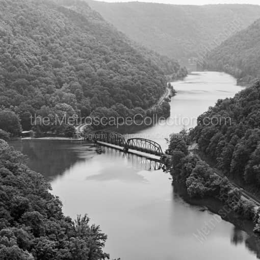 Almost Heaven West Virginia -- Charleston WV Black and White Wall Art