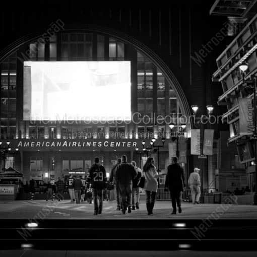 American Airlines Center -- Dallas Black and White Wall Art