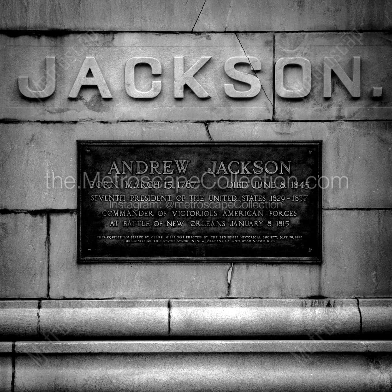 The Andrew Jackson Statue Tennessee Capitol Wall Art square crop