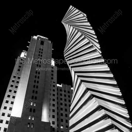 Art Tatum Celebration Column -- Toledo Black and White Wall Art