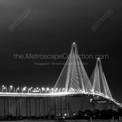 The Arthur Ravenel Bridge -- Charleston Black and White Wall Art