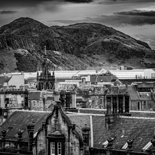 Arthurs Seat -- Edinburgh Black and White Wall Art