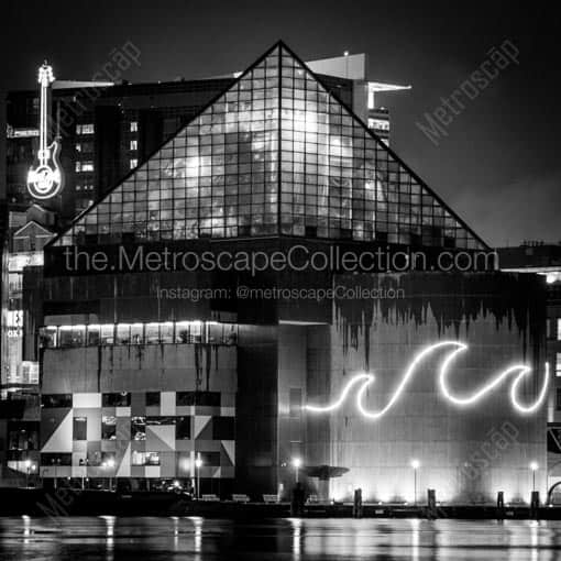The Baltimore Aquarium -- Baltimore Black and White Wall Art