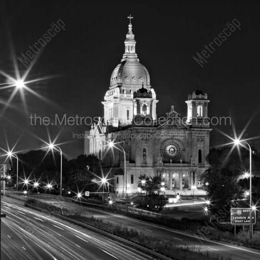The Basilica of St Mary -- Minneapolis Black and White Wall Art