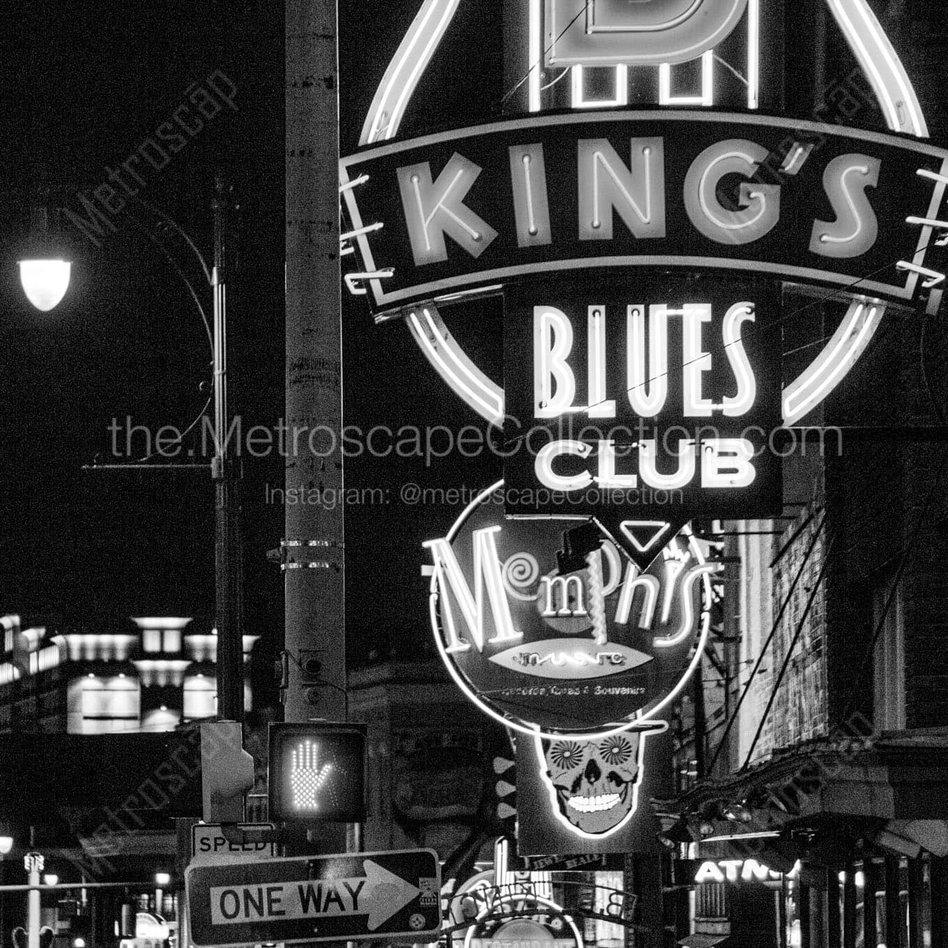 B. B. King\'s Blues Club on Beale Street Wall Art square crop