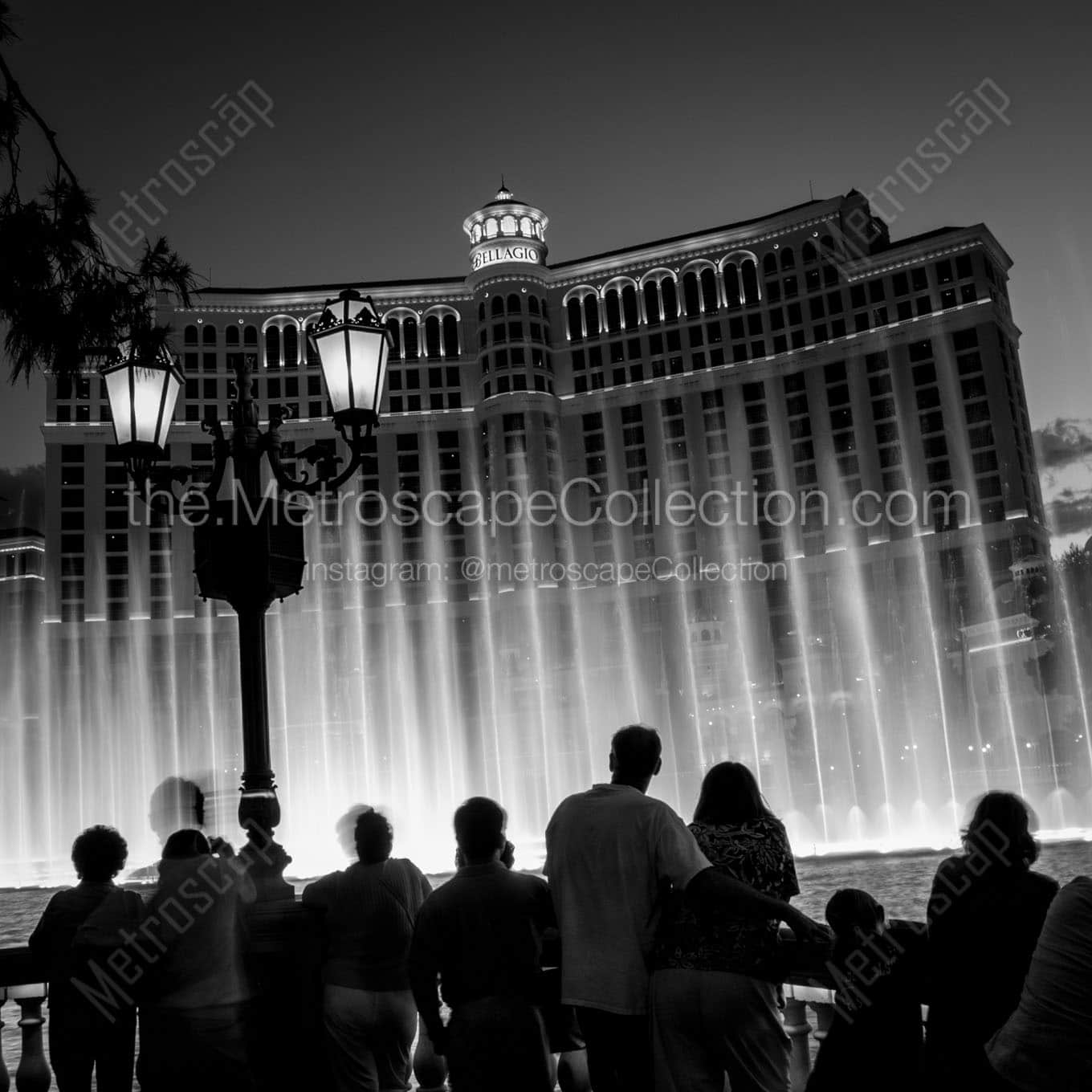 The Bellagio Fountains Performance of the song Hoedown Wall Art square crop