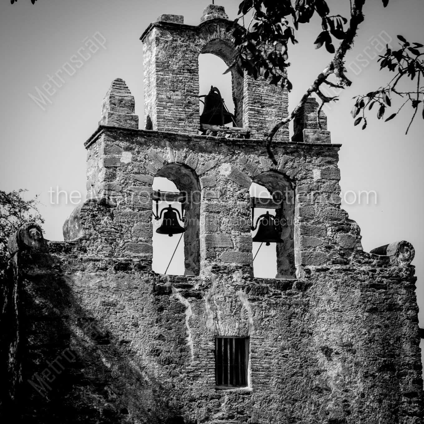 The Bells Atop Mission Espada Wall Art square crop
