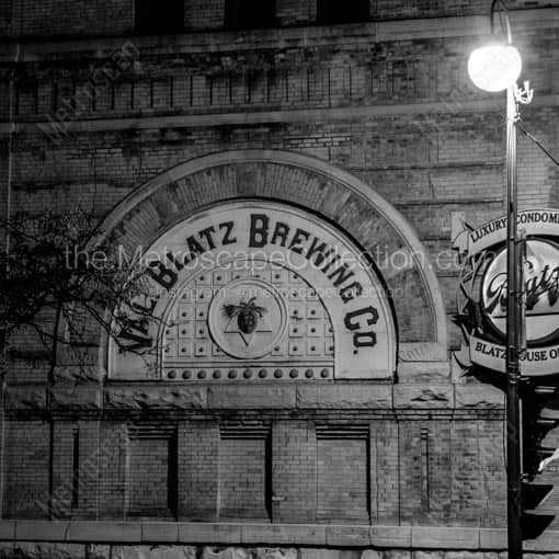 The Blatz Brewing Company Condos -- Milwaukee Black and White Wall Art