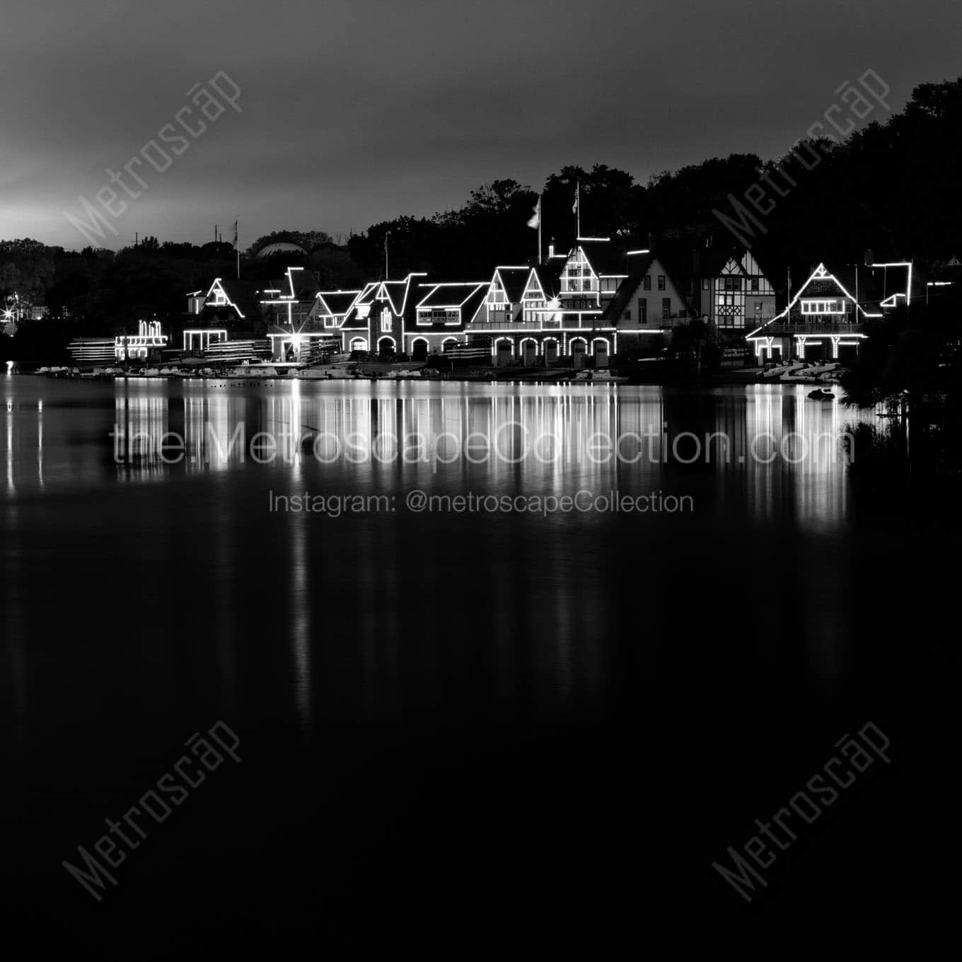 Philadelphia Boathouse Row Wall Art square crop