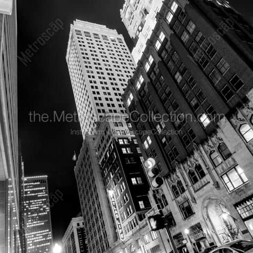 Boston Avenue in Downtown Tulsa -- Tulsa Black and White Wall Art