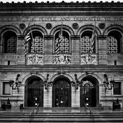 Boston Public Library -- Boston Black and White Wall Art