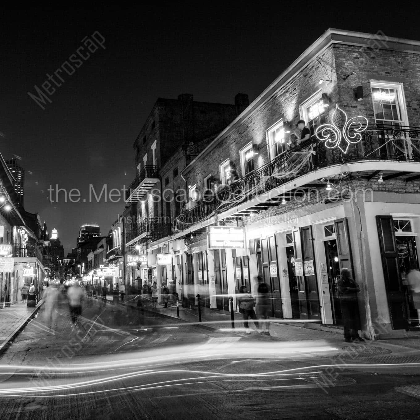The Bourbon Street Blues Club Wall Art square crop