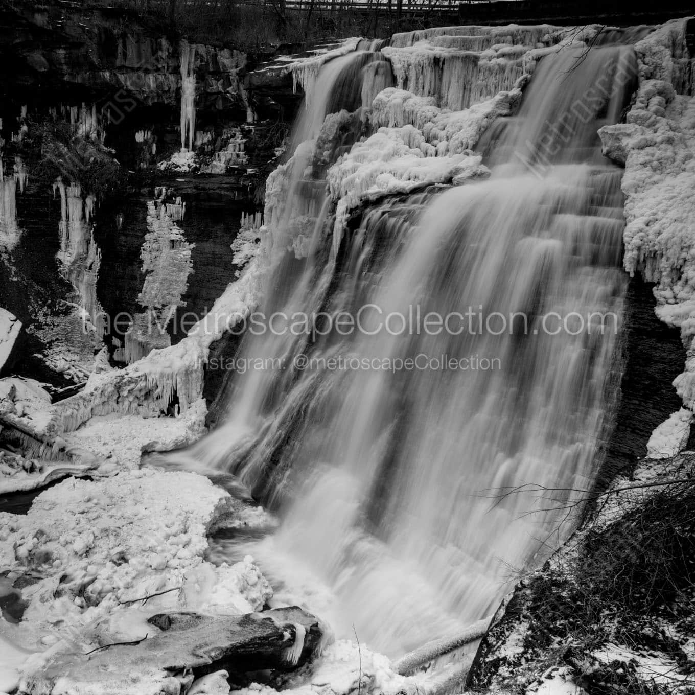 Brandywine Falls in the Cuyahoga Valley National Park Wall Art square crop