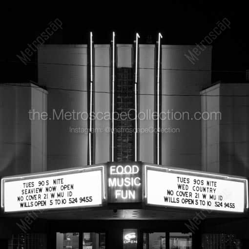 Food Music and Fun at Brick Street -- Oxford Black and White Wall Art