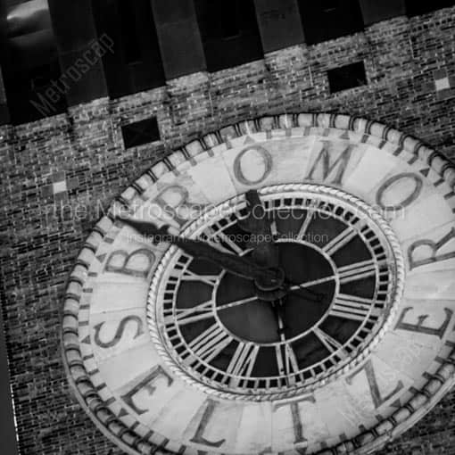 The Bromo Seltzer Clock Face -- Baltimore Black and White Wall Art