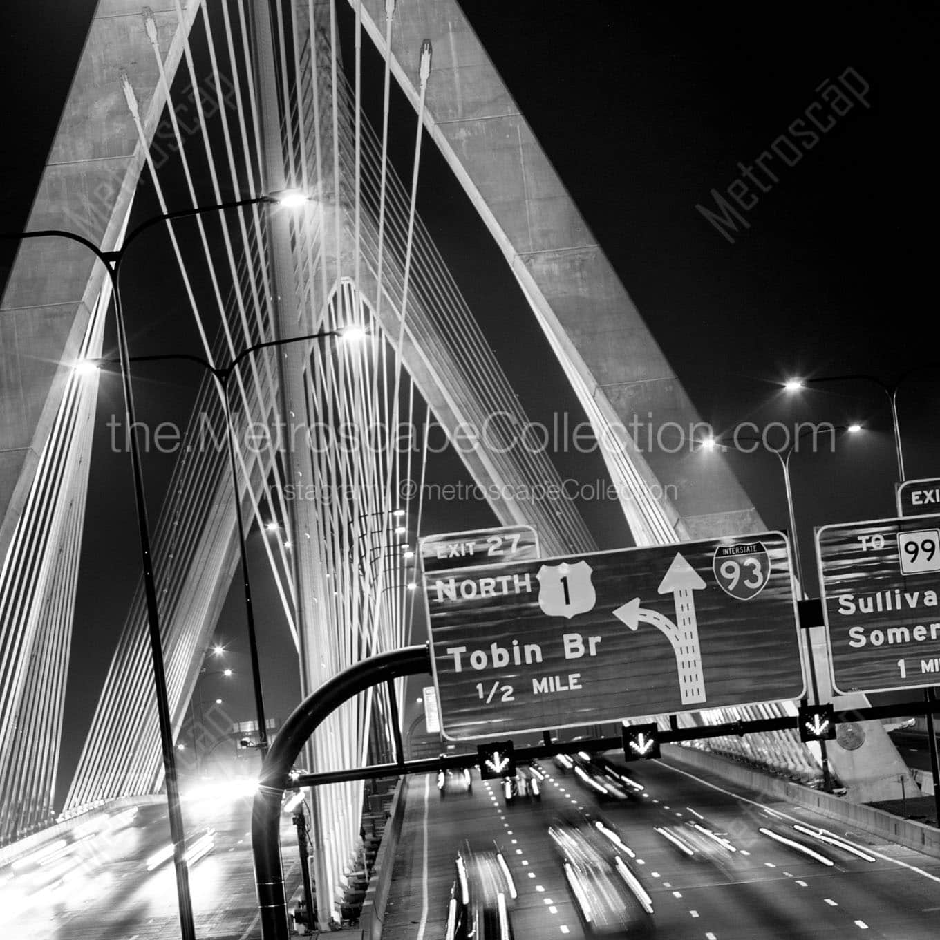 Floating Above the Bunker Hill Bridge Wall Art square crop
