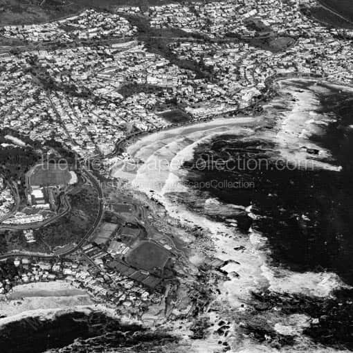 The Camps Bay Coastline -- Cape Town Black and White Wall Art