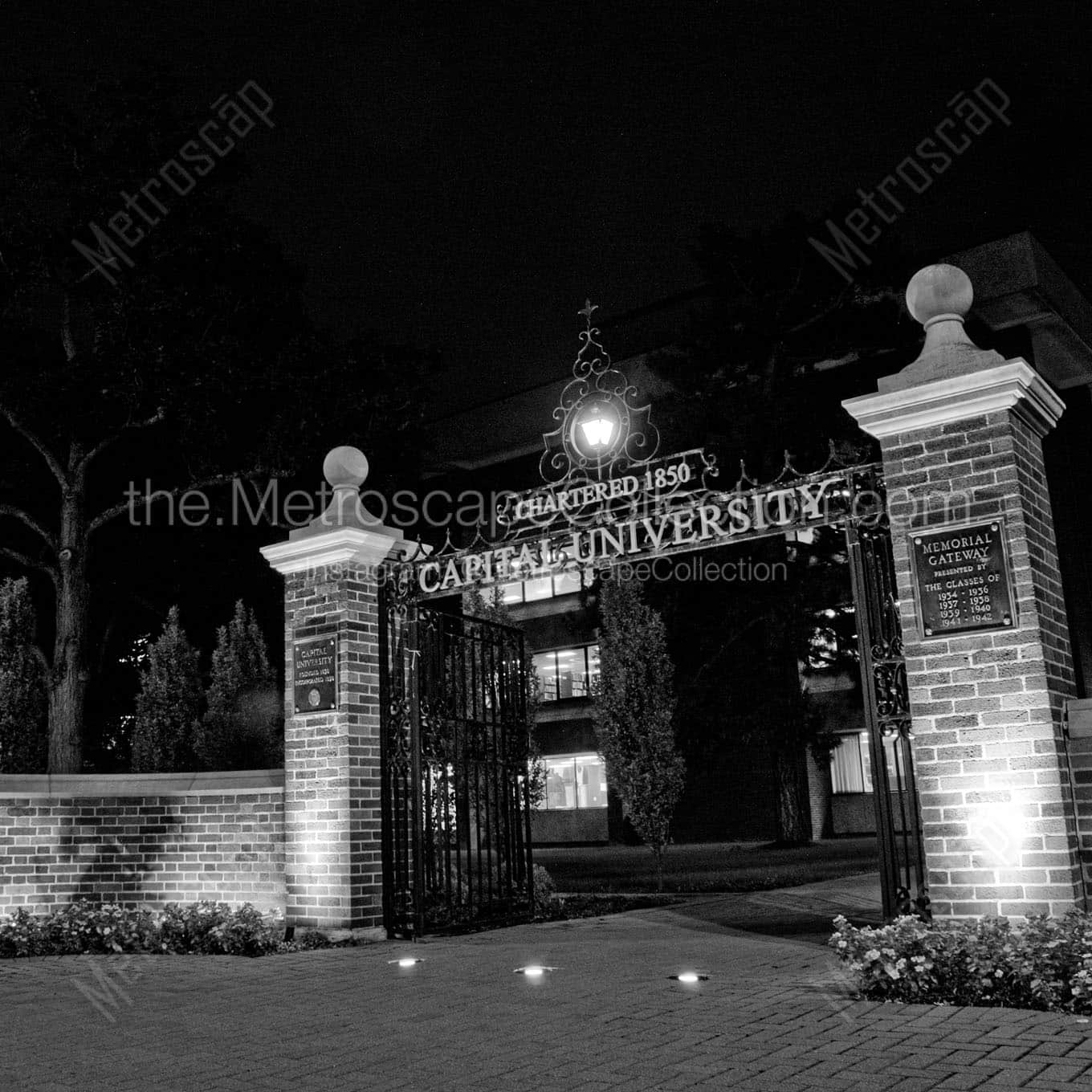 The Capital University Memorial Gateway Wall Art square crop