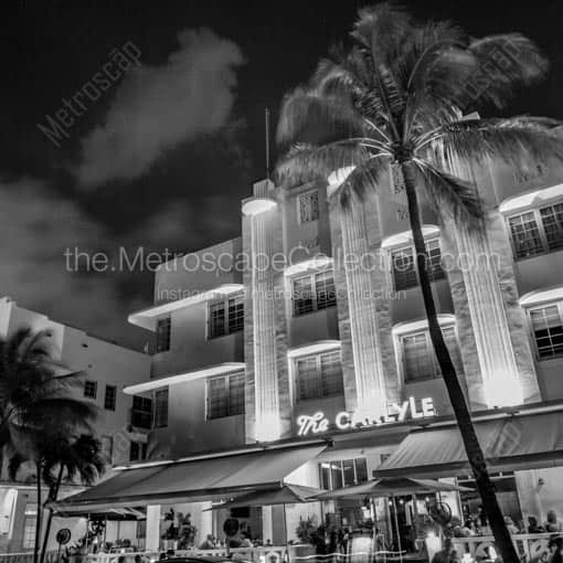 The Carlyle Hotel on South Beach -- Miami Black and White Wall Art