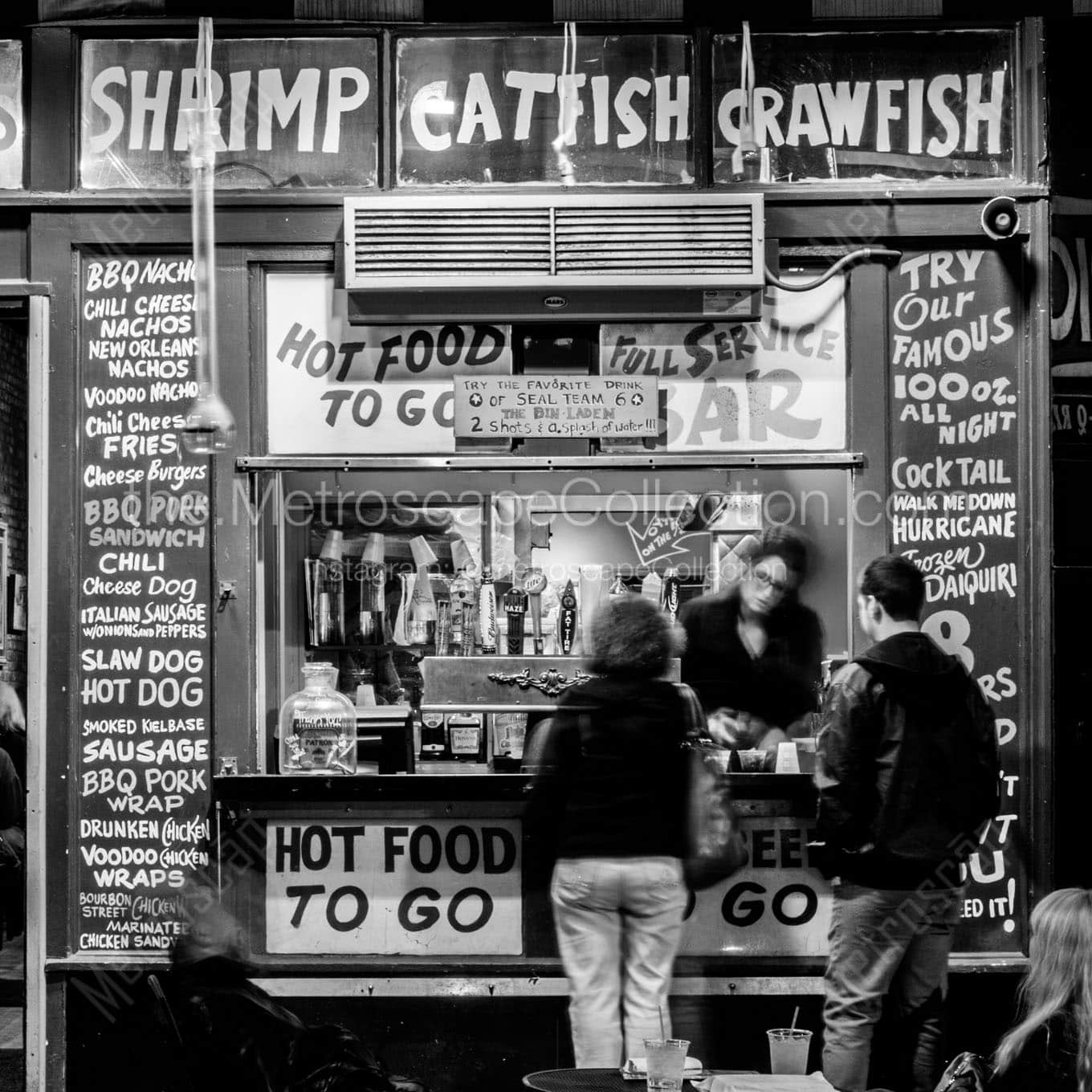 Catfish Crawfish Shrimp and Beer on Beale Street Wall Art square crop