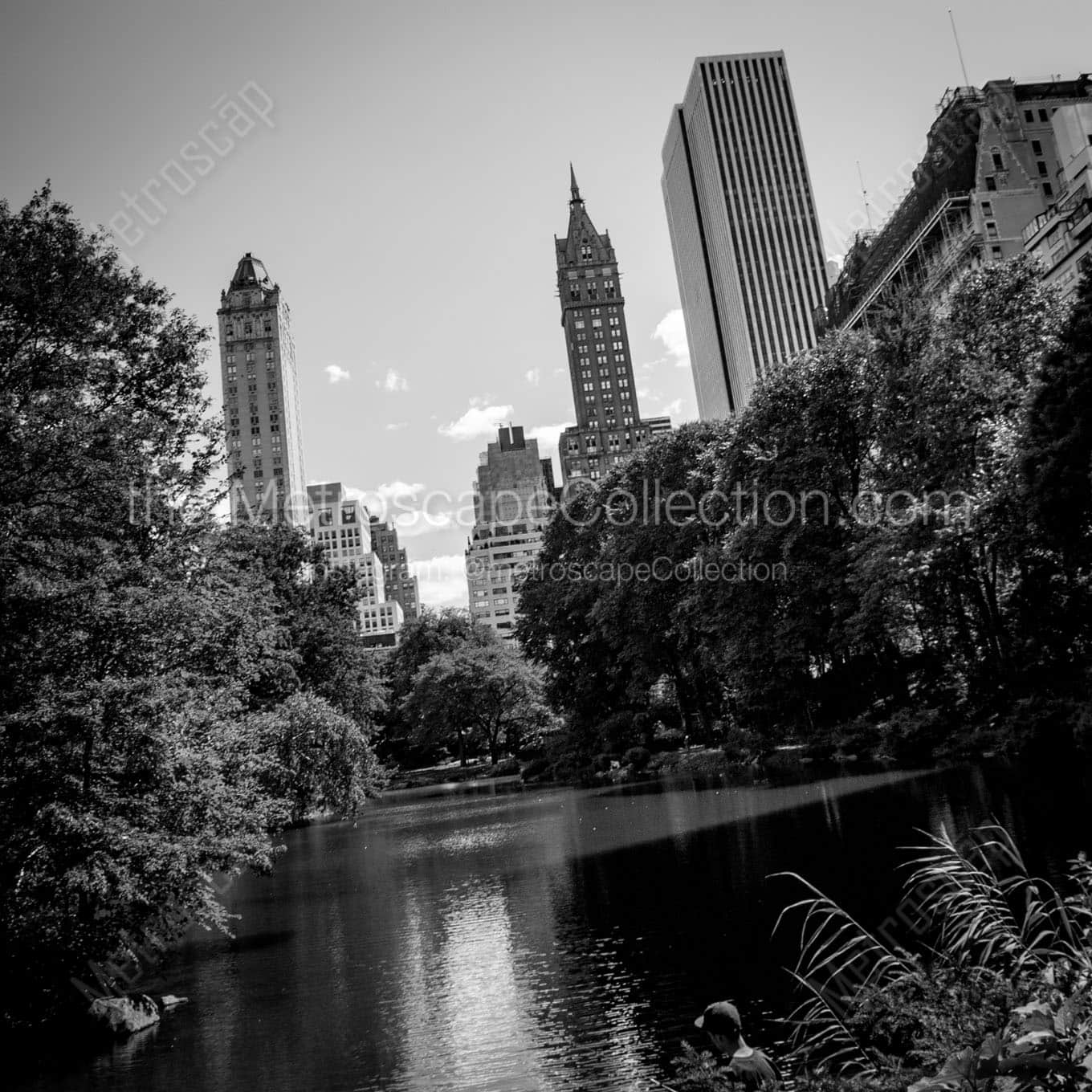 The Central Park Pond Wall Art square crop