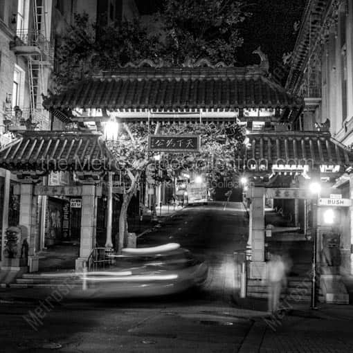 The Chinatown Dragon Gate -- San Francisco Black and White Wall Art
