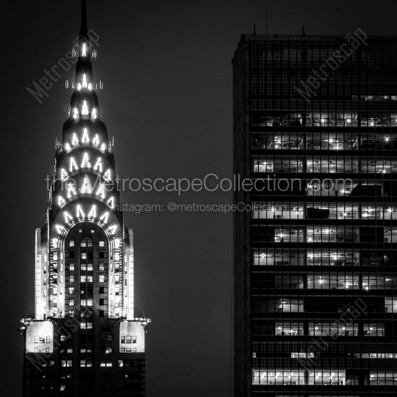 The Art Deco Top of the Chrysler Building Wall Art square crop