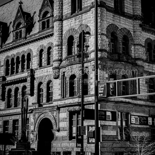 Cincinnati City Hall at Eighth and Plum -- Cincinnati Black and White Wall Art
