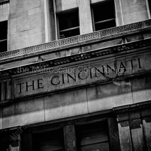 Cincinnati Engraving -- Cincinnati Black and White Wall Art