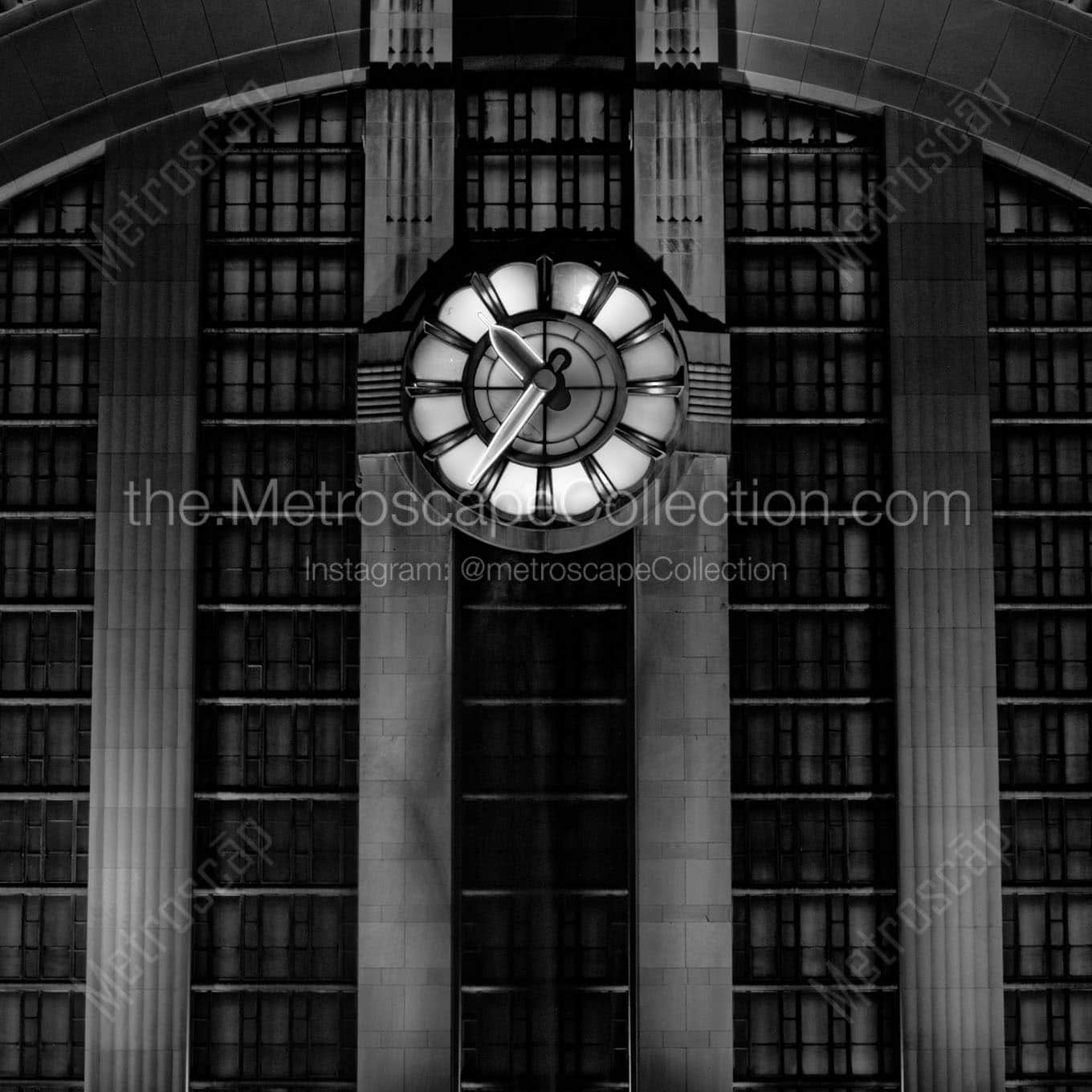 The Wilson Clock on the Cincinnati Museum Center Wall Art square crop