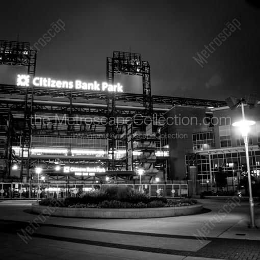 Citizens Bank Park Third Base Gate -- Philadelphia Black and White Wall Art